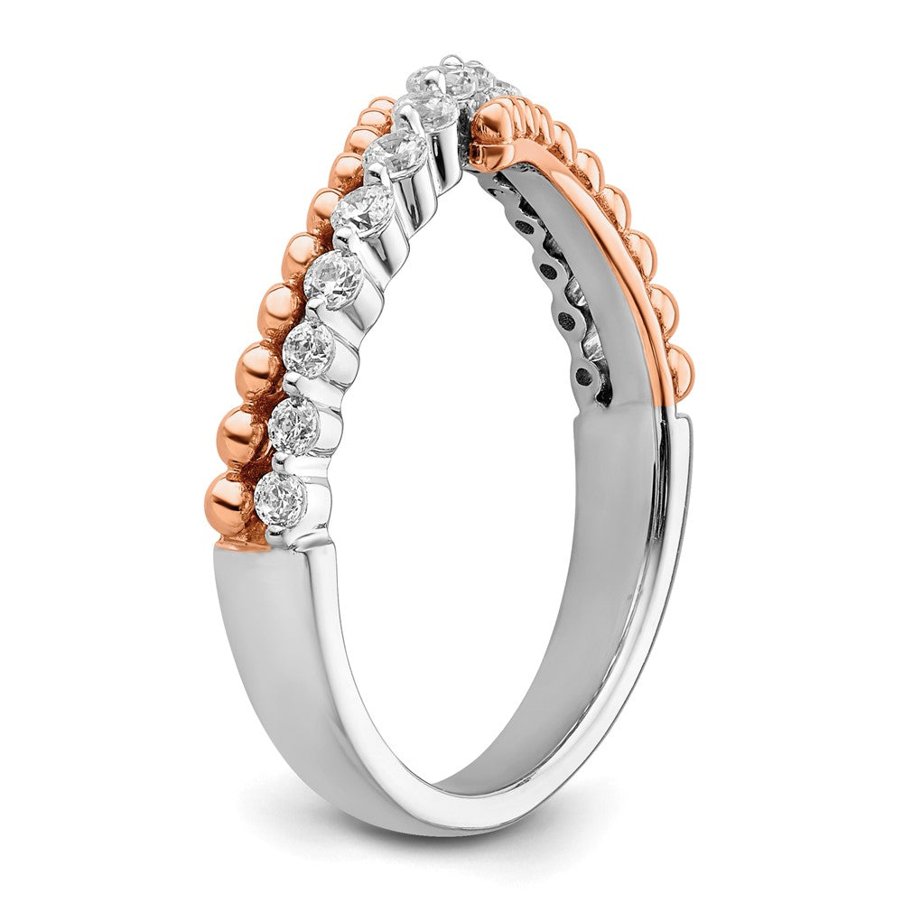Shop Stylish 14K Two-Tone Band with Lab-Grown Diamonds, VS/SI+ Quality