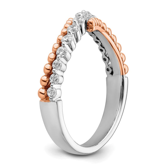 Shop Stylish 14K Two-Tone Band with Lab-Grown Diamonds, VS/SI+ Quality-6