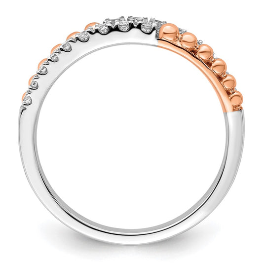 Buy Stylish 14K Two-Tone Gold Band with 1/3 Carat Lab-Grown Diamond