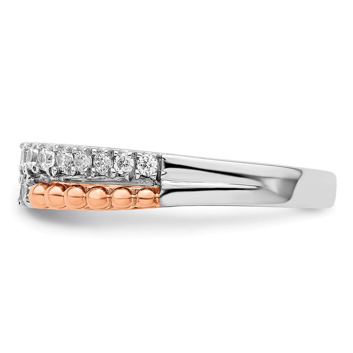Buy Stylish 14K Two-Tone Gold Band with 1/3 Carat Lab-Grown Diamond-3