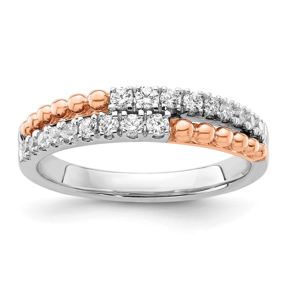 Buy Stylish 14K Two-Tone Gold Band with 1/3 Carat Lab-Grown Diamond