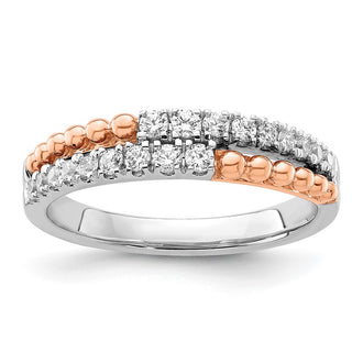 Buy Stylish 14K Two-Tone Gold Band with 1/3 Carat Lab-Grown Diamond