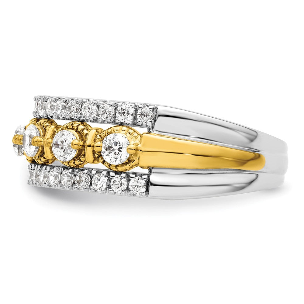 Shop Stylish 14K Two-Tone Band with 7/8 Carat Lab-Grown Diamond, VS/SI+ Quality