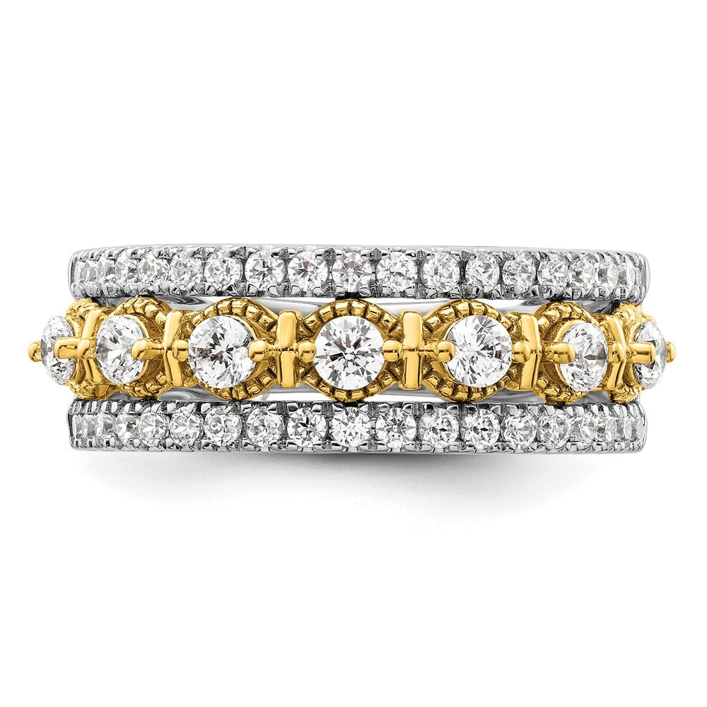 Shop Stylish 14K Two-Tone Band with 7/8 Carat Lab-Grown Diamond, VS/SI+ Quality