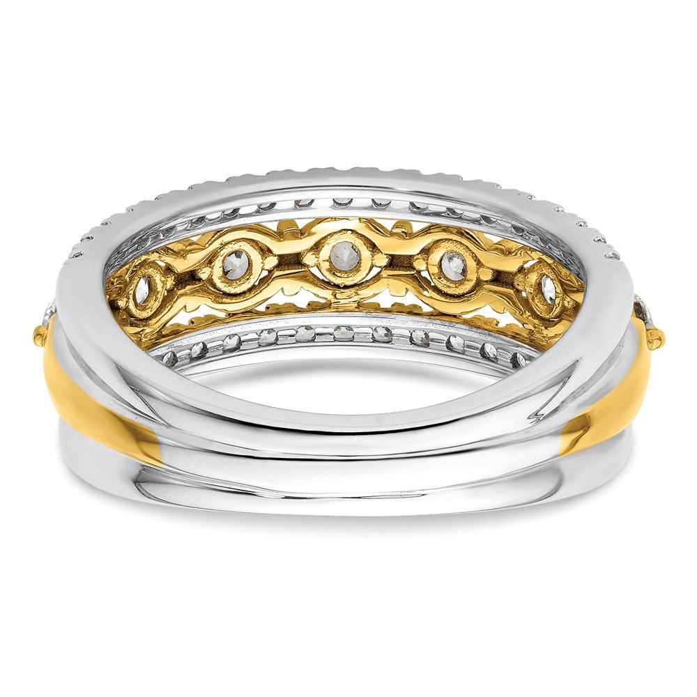 Shop Stylish 14K Two-Tone Band with 7/8 Carat Lab-Grown Diamond, VS/SI+ Quality