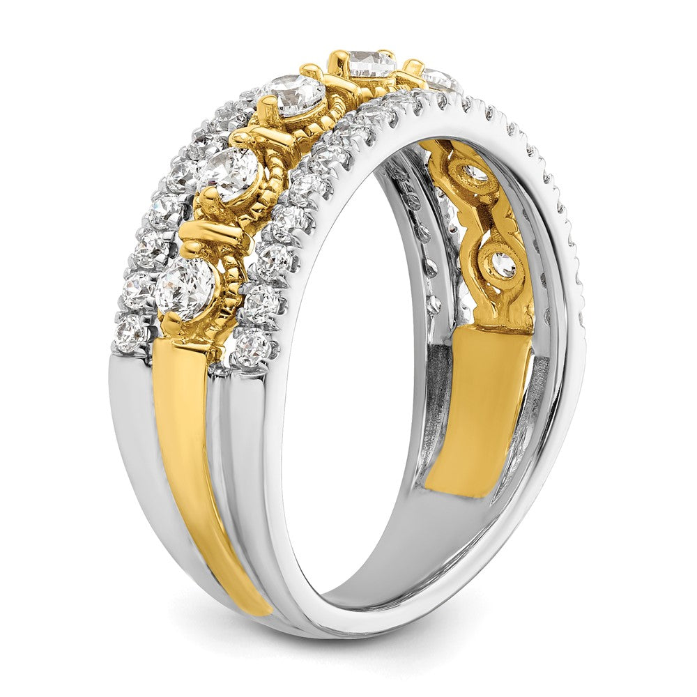 Shop Stylish 14K Two-Tone Band with 7/8 Carat Lab-Grown Diamond, VS/SI+ Quality