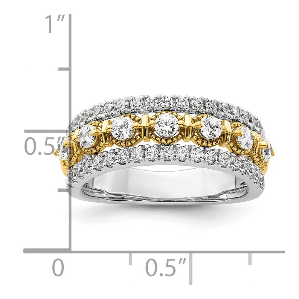 Shop Stylish 14K Two-Tone Band with 7/8 Carat Lab-Grown Diamond, VS/SI+ Quality