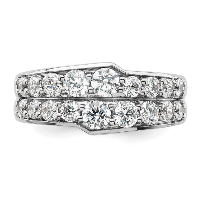 Buy Stylish 14K White Gold Lab-Created Diamond Band, VS/SI+ Clarity, G Color-4