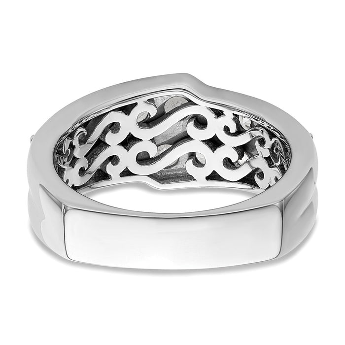 Buy Stylish 14K White Gold Lab-Created Diamond Band, VS/SI+ Clarity, G Color-5