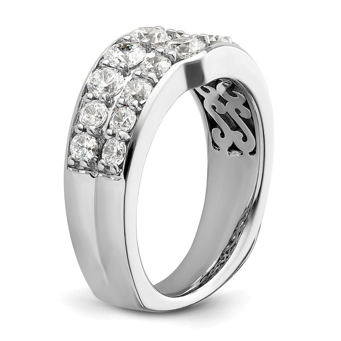 Buy Stylish 14K White Gold Lab-Created Diamond Band, VS/SI+ Clarity, G Color-6