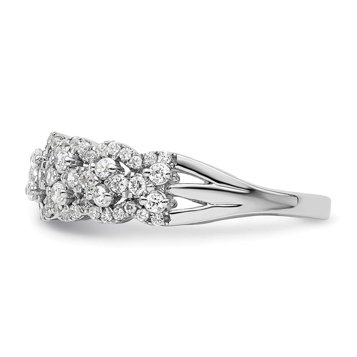 Buy Stylish 14K White Gold Lab-Created Diamond Band - 0.85mm, VS/SI+ G Color-3