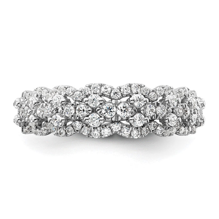 Buy Stylish 14K White Gold Lab-Created Diamond Band - 0.85mm, VS/SI+ G Color-4