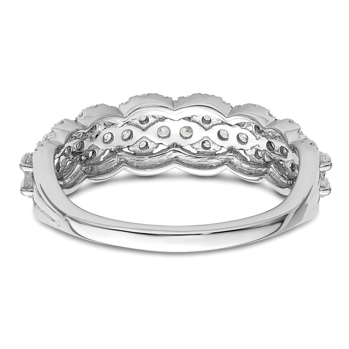 Buy Stylish 14K White Gold Lab-Created Diamond Band - 0.85mm, VS/SI+ G Color-5
