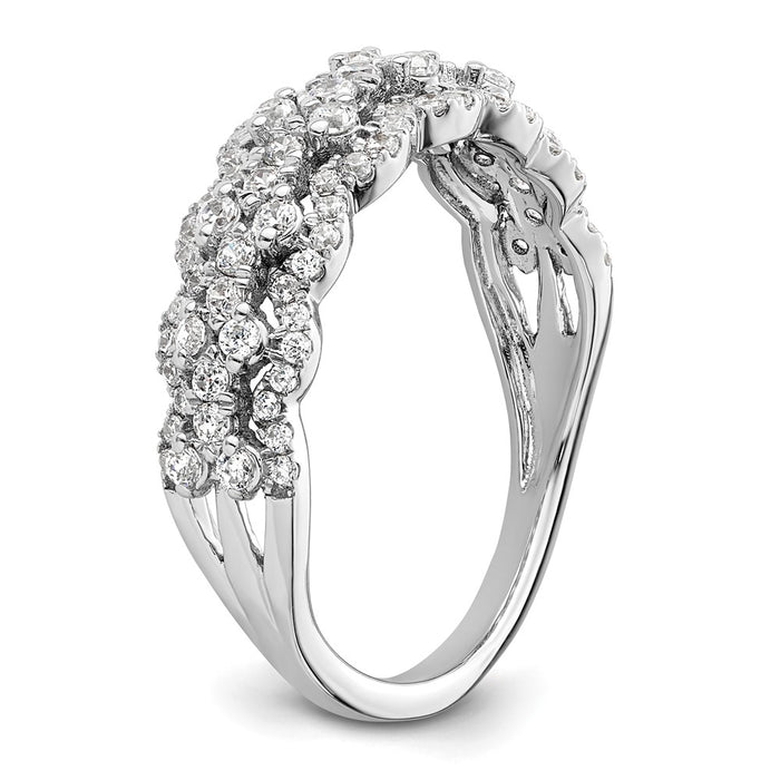 Buy Stylish 14K White Gold Lab-Created Diamond Band - 0.85mm, VS/SI+ G Color-6