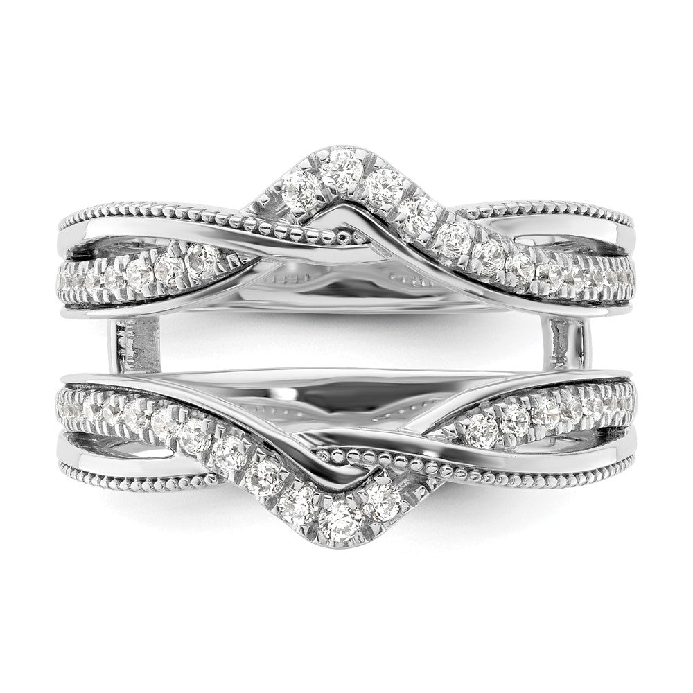 Buy Stylish 14K White Gold Milgrain Diamond Enhancer Ring - Luxury Value