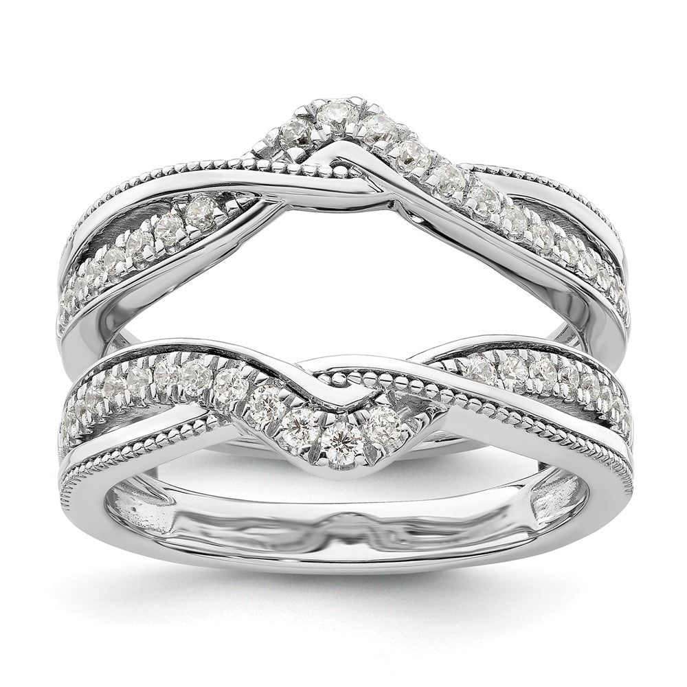 Buy Stylish 14K White Gold Milgrain Diamond Enhancer Ring - Luxury Value