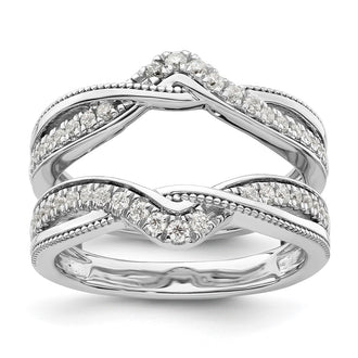 Buy Stylish 14K White Gold Milgrain Diamond Enhancer Ring - Luxury Value