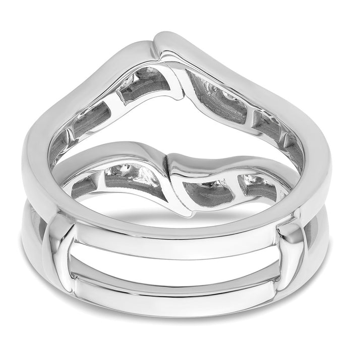 Exclusive 14K White Gold Diamond Enhancer Ring - Stylish Luxury Design!-5