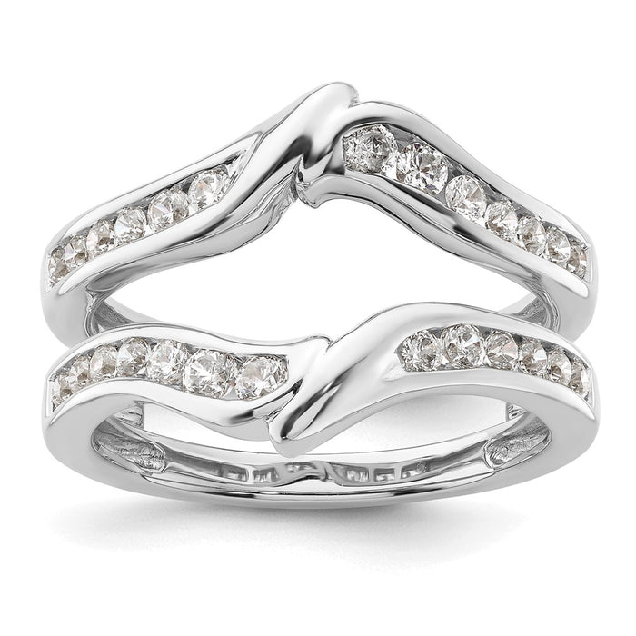 Exclusive 14K White Gold Diamond Enhancer Ring - Stylish Luxury Design!-1