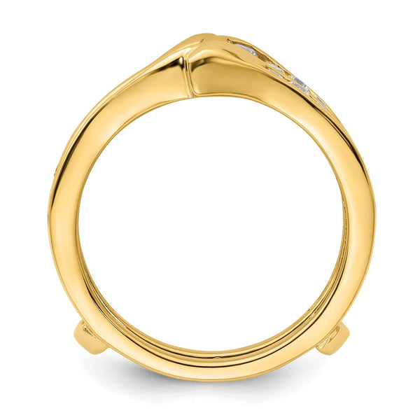 14K Gold Diamond Accent Guard Ring