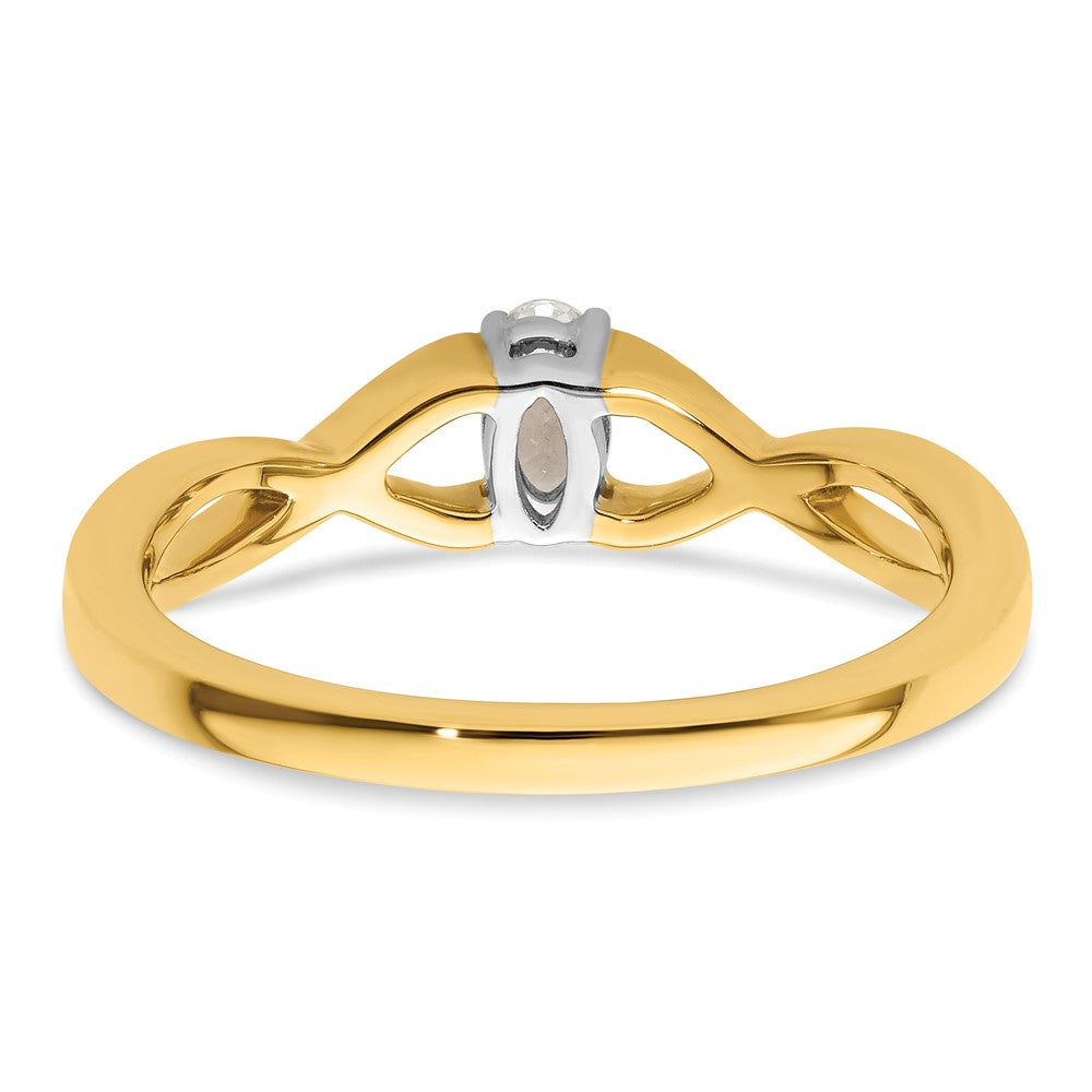 High-Quality 14K Two-Tone Oval Diamond Engagement Ring | Stylish Promise Ring