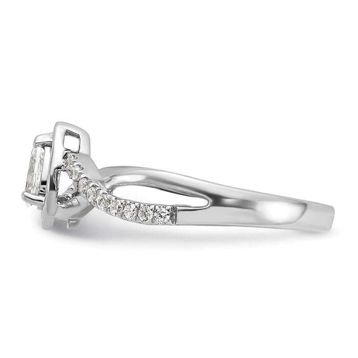 High-Quality 14K White Gold Pear-Cut Diamond Engagement Ring - Stylish Value-3