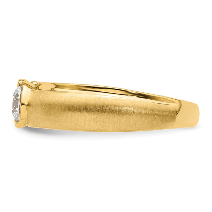 Buy Stylish 14K Gold Men's Wedding Band - 7mm, Polished & Satin Finish-3