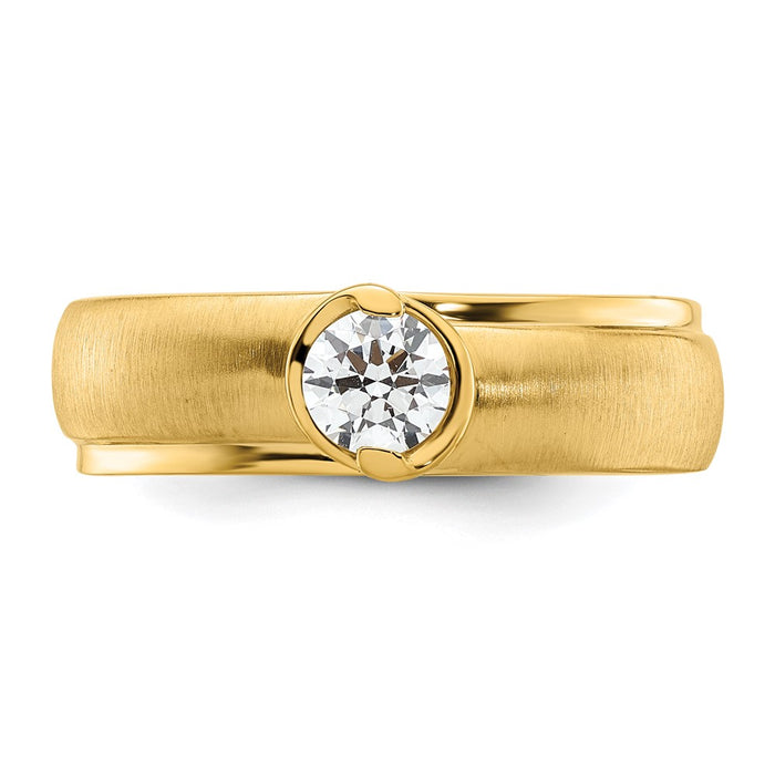 Buy Stylish 14K Gold Men's Wedding Band - 7mm, Polished & Satin Finish-4
