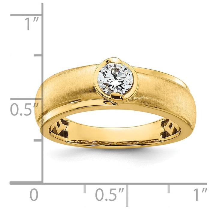 Buy Stylish 14K Gold Men's Wedding Band - 7mm, Polished & Satin Finish-7