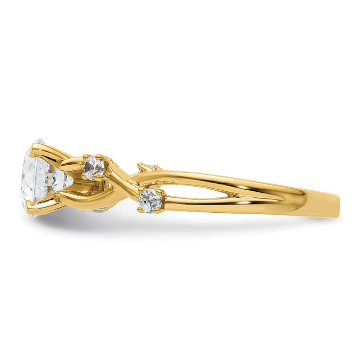 High-Quality 14K Gold Diamond Criss-Cross Engagement Ring - Stylish Design!-3