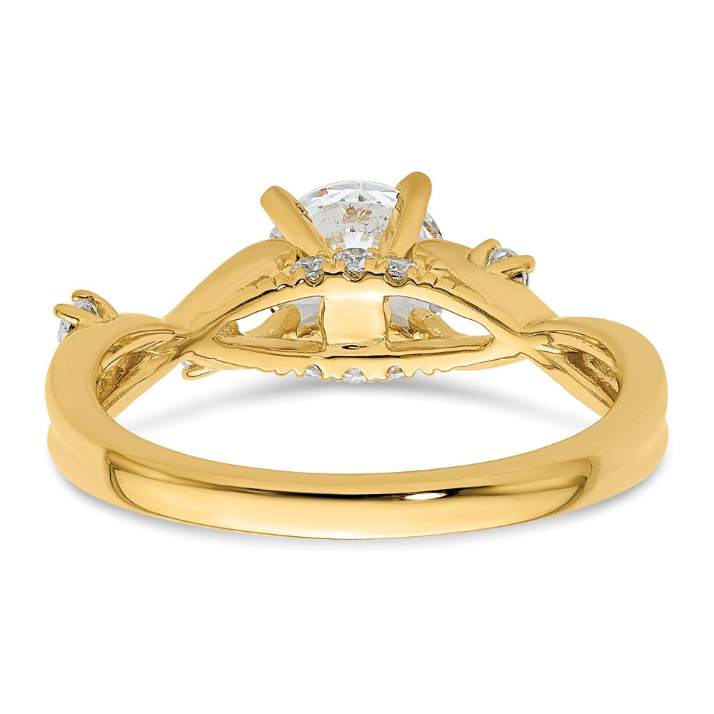 High-Quality 14K Gold Diamond Criss-Cross Engagement Ring - Stylish Design!