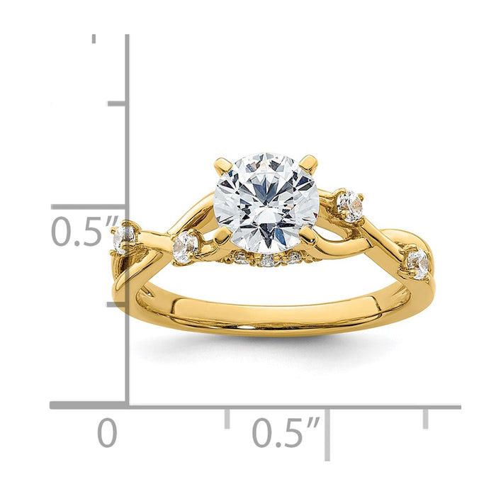 High-Quality 14K Gold Diamond Criss-Cross Engagement Ring - Stylish Design!-7