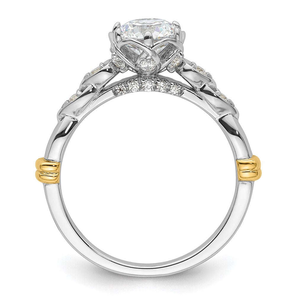 Buy Stylish 14K Two-Tone Diamond Semi-Mount Engagement Ring Setting  | Luxury Design
