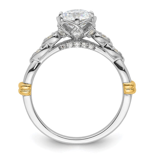 Buy Stylish 14K Two-Tone Diamond Semi-Mount Engagement Ring Setting  | Luxury Design