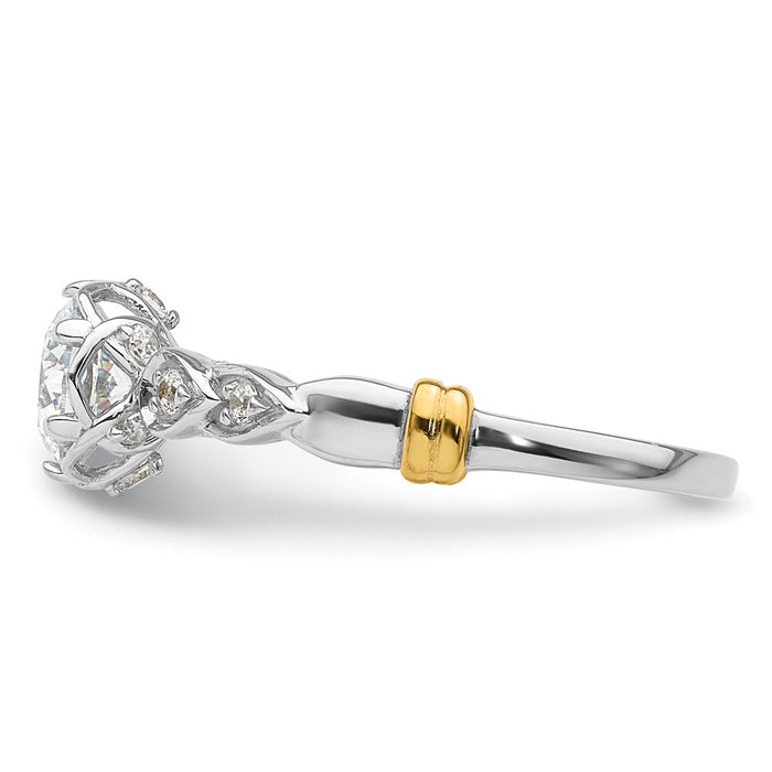 Buy Stylish 14K Two-Tone Diamond Semi-Mount Engagement Ring Setting  | Luxury Design-3