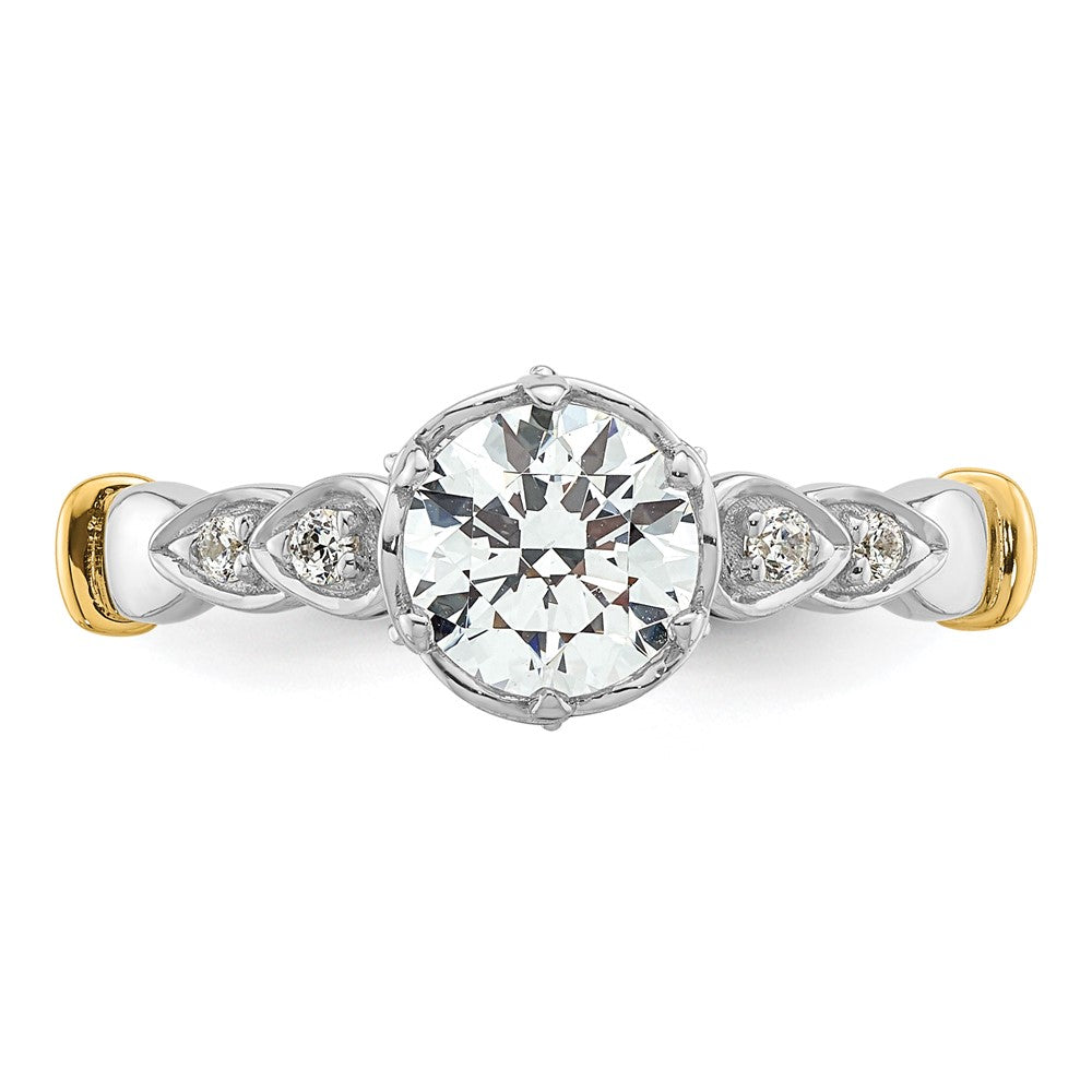Buy Stylish 14K Two-Tone Diamond Semi-Mount Engagement Ring Setting  | Luxury Design