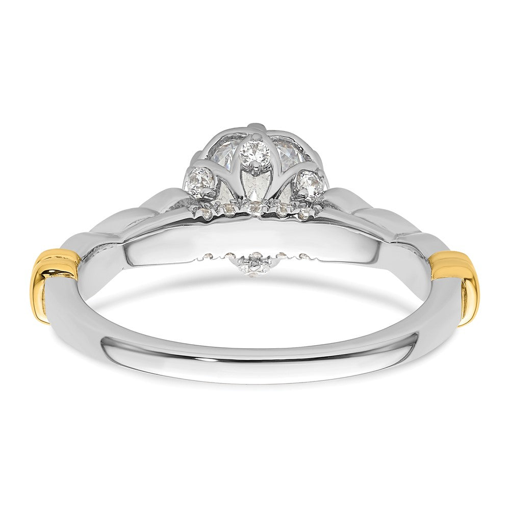 Buy Stylish 14K Two-Tone Diamond Semi-Mount Engagement Ring Setting  | Luxury Design