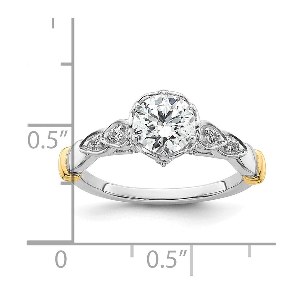 Buy Stylish 14K Two-Tone Diamond Semi-Mount Engagement Ring Setting  | Luxury Design