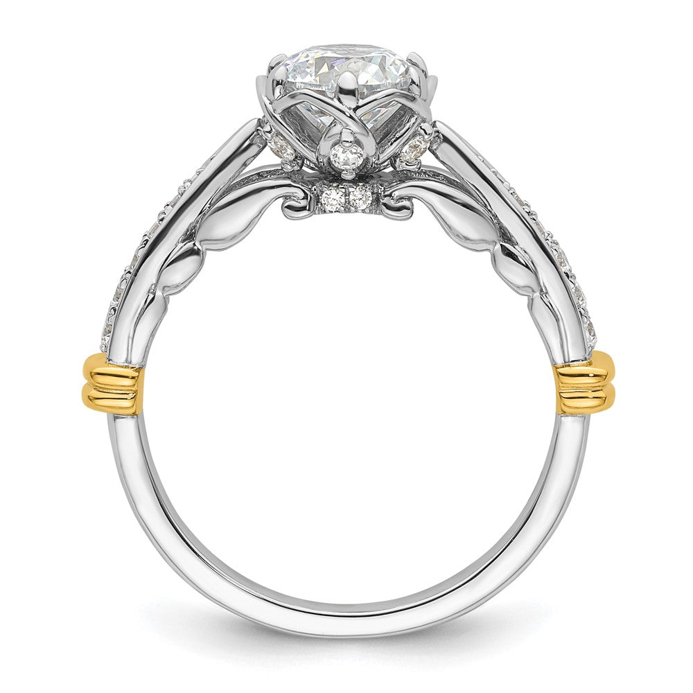 Buy Stylish 14K Two-Tone Diamond Semi-Mount Engagement Ring Setting - 1.0 ct