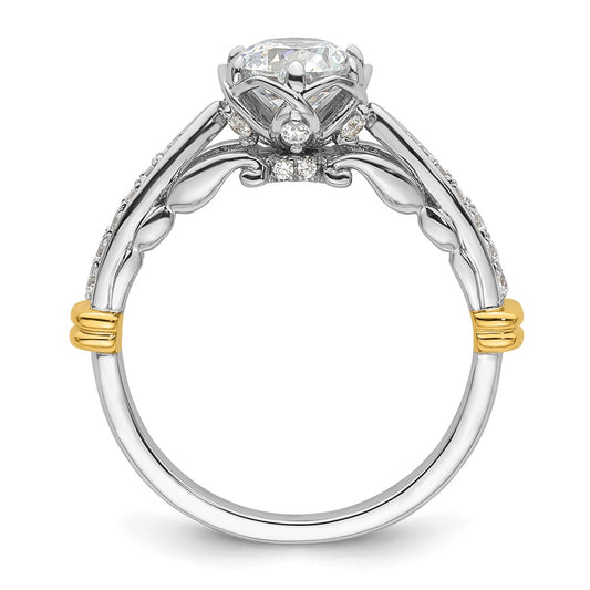 Buy Stylish 14K Two-Tone Diamond Semi-Mount Engagement Ring Setting - 1.0 ct