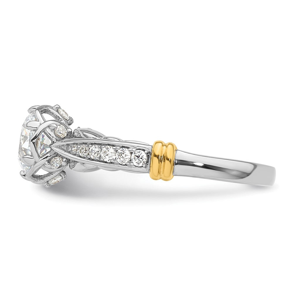 Buy Stylish 14K Two-Tone Diamond Semi-Mount Engagement Ring Setting - 1.0 ct