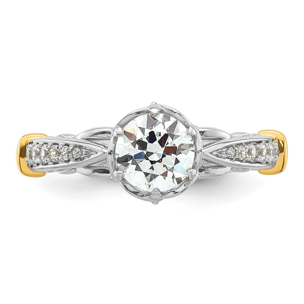Buy Stylish 14K Two-Tone Diamond Semi-Mount Engagement Ring Setting - 1.0 ct