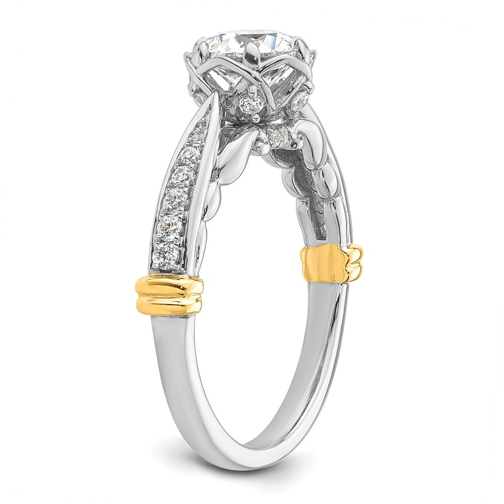 Buy Stylish 14K Two-Tone Diamond Semi-Mount Engagement Ring Setting - 1.0 ct