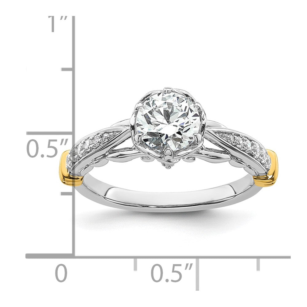 Buy Stylish 14K Two-Tone Diamond Semi-Mount Engagement Ring Setting - 1.0 ct