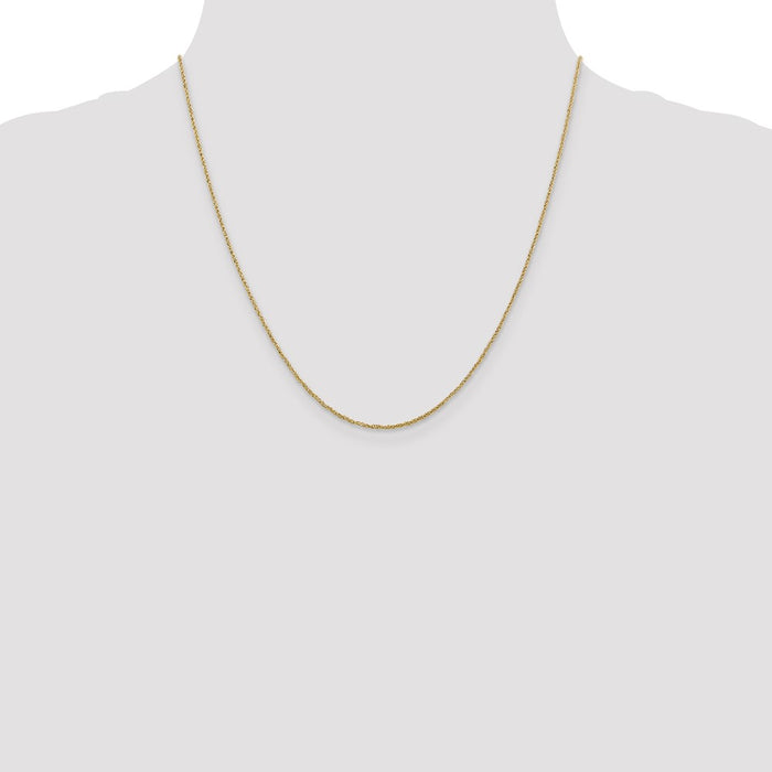 Shop 14K Gold 20-Inch Ropa Chain - Stylish 1.1mm with Spring Ring Clasp-4