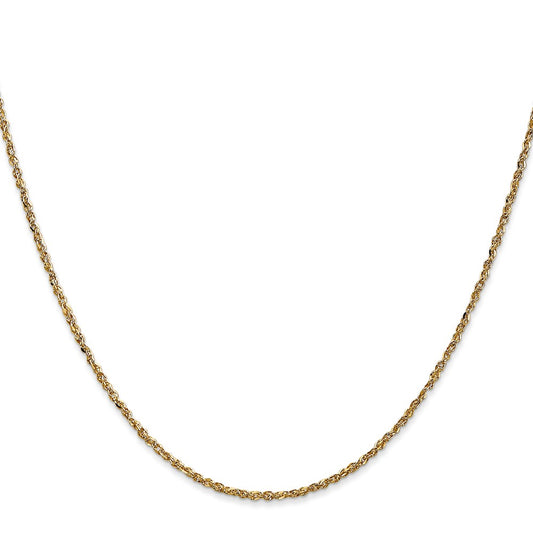 Buy Stylish 14K Gold Ropa Chain 18-Inch, 1.7mm, with Lobster Clasp - Luxury!