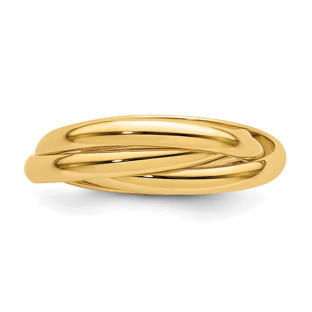 Buy 14K Gold Polished Rolling Ring, Size 4.5 - Stylish & Affordable Design