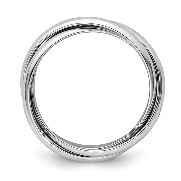 14K White Gold Polished Rolling Ring