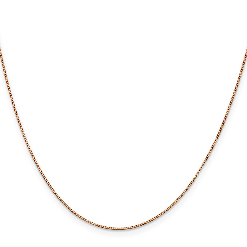 High-Quality 14K Rose Gold .7mm Box Link Chain 18-Inch - Stylish Value!