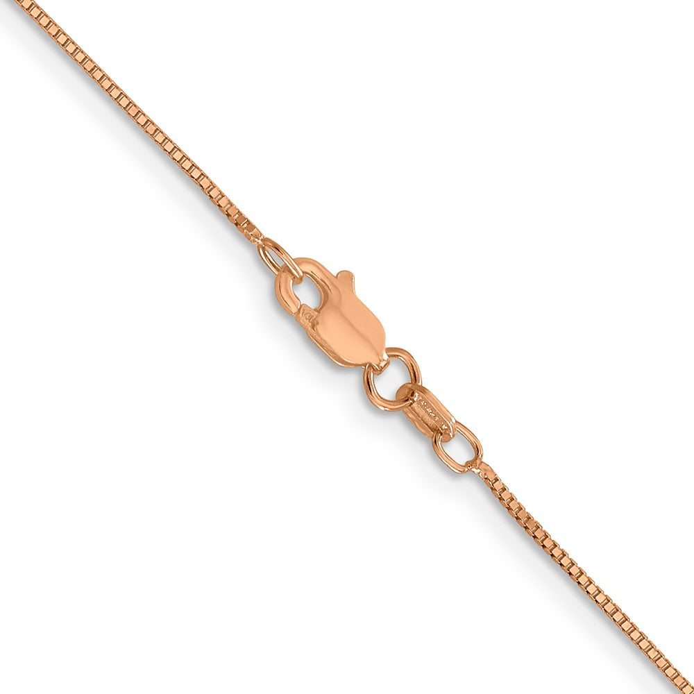 High-Quality 14K Rose Gold .7mm Box Link Chain 18-Inch - Stylish Value!